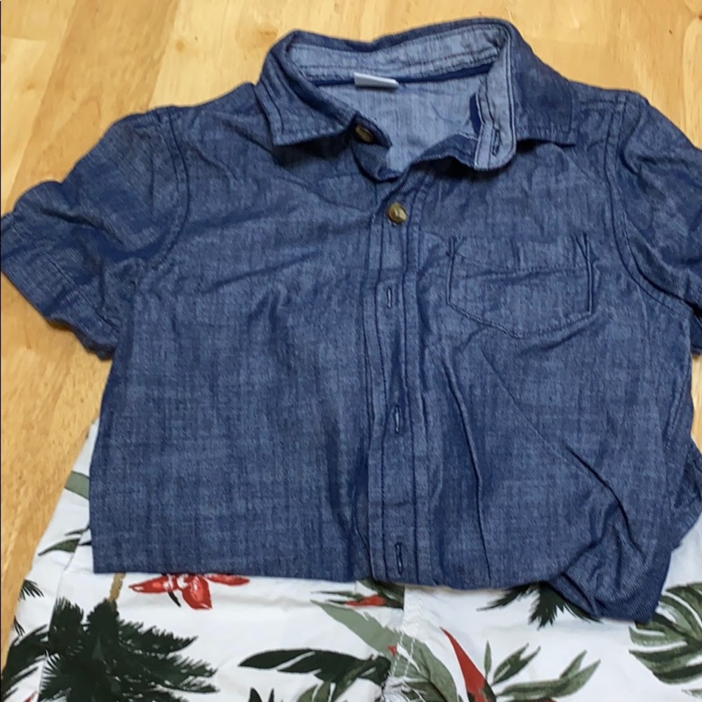 Little boys size 4 shorts and shirt set